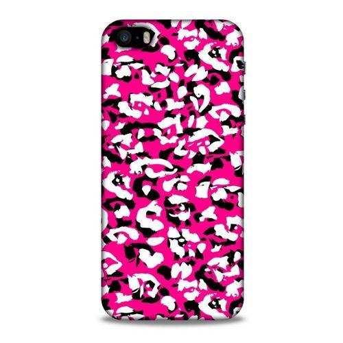 Apple Iphone 5S Uyumlu Kılıf Pembe Delisi (31) TPU Kılıf Kamuflaj
