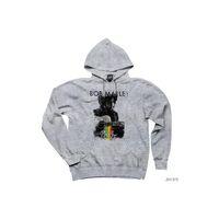 Bob Marley One Love Gri Kapşonlu Sweatshirt Hoodie