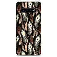 Samsung Galaxy S10 Plus Kılıf Desenli Özel Seri Tüyler (8) Baskılı Kılıf