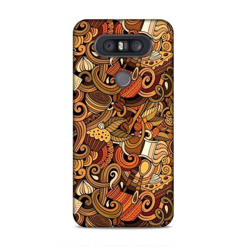 LG Q60 Kılıf Doodle Turk Kahvesi Arka Kapak Silikon Koruma Full Koruyucu
