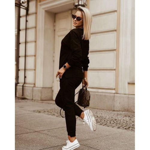 Kadın Uzun Kollu Tek Omuzu Açık Kadife Takım