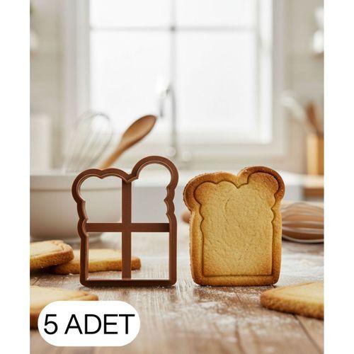5Li Ekmek Şeklinde Kurabiye Kalıbı Hamur Kesici Şeker ve Oyun Hamuru İçin Tek Parça Kalıp