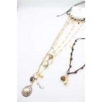4'lü Metal İp Set Kolye - Altın