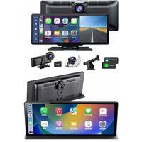 4k 10.2 İnç Çift Kameralı Araç Multimedya Ekranı Carplay Kablosuz Tüm Cihazlara Uyumlu