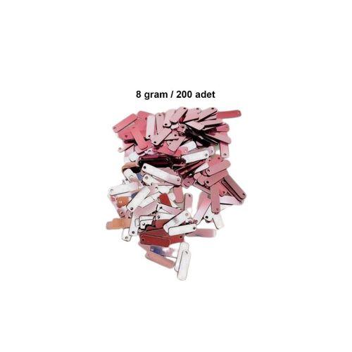 Bakır 15 x 5 mm Dantel Oya Yazma Halhal Abiye Lazer Kesim Pul 200 adet / 8 gram