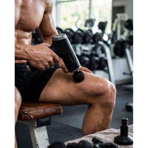 Profesyonel Masaj Tabancası Sporcu Masaj Aleti 4 Başlıklı Şarjlı Titreşimli