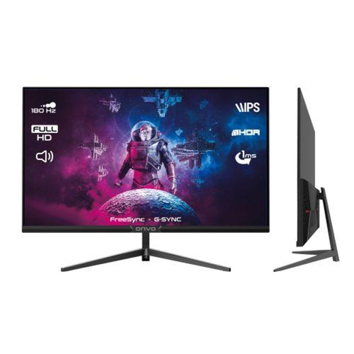 ONVO OV27MNT202G, 27’’ 1ms, 180Hz, Full HD, 2xHDMI, DP, 2x2W Hoparlör, Metal Ayak, IPS Panel, NVDI G-Sync ve AMD FreeSync, GAMING Monitör
