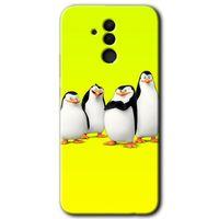 Huawei Mate 20 Lite Kılıf HD Desen Baskılı Arka Kapak - Penguenler