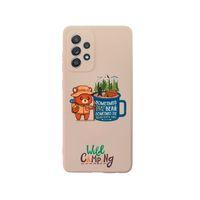 Samsung A52 Wild Camping Premium Silikonlu Pembe Telefon Kılıfı