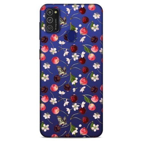 Frutix Kiraz 02 Samsung Galaxy M21 Kılıf Desenli Silikon