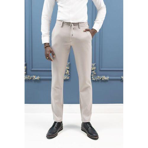 Regular Fit Beli İplikli Ve Lastikli Astarsız Mevsimlik Kumaş Jogger Pantolon