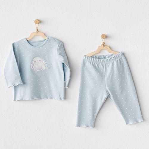 Andywawa Andywawa AC25636 Cuddly Bunny Bear 2'Li Takım Blue