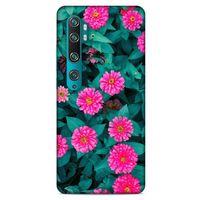 Lopard Xiaomi Mi Note 10 Uyumlu Kılıf Bahar (39) Liquid Crystal Kılıf Fuşya Çiçekler