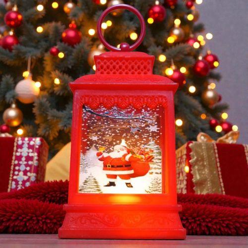 VIP KIRMIZI NOEL BABA YILBAŞI FENERİ GÜN IŞIĞI LED IŞIKLI FENER YILBAŞI HEDİYELERİ YILBAŞI SÜSLERİ