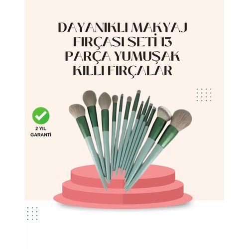 Göz Farı Allık Fondöten İçin Uygun 13'lü Makyaj Fırçası Seti Kompakt Tasarım