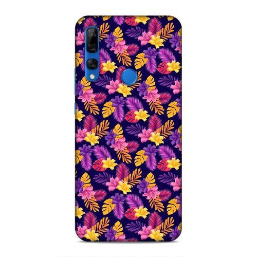 Huawei Y9 Prime 2019 Kılıf Mor Tropik Hayat Arka Kapak Silikon Koruma Full Koruyucu