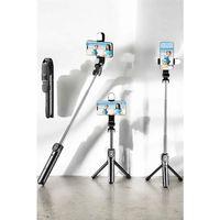 Tripod Kablosuz Bluetooth Bağlantılı Selfie Çubuğu 360 Derece Dönebilen