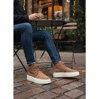 BA0550 İçi Kürklü Bağcıklı Taba Krem Taban Erkek Tarz Spor Bot