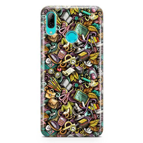 Huawei P Smart 2019 Kılıf Canım Öğretmenim Doodle Arka Kapak Koruma Desenli Full Koruyucu