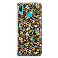 Huawei P Smart 2019 Kılıf Canım Öğretmenim Doodle Arka Kapak Koruma Desenli Full Koruyucu