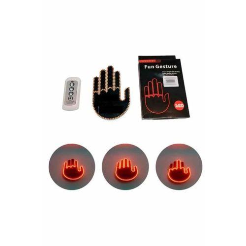 Pilli Led Işık Araç Camı İçin Uzaktan Kumandalı El Simgesi