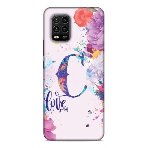 Xiaomi Mi 10 Lite Kılıf Harfler C Arka Kapak Silikon Koruma Full Koruyucu