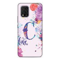 Xiaomi Mi 10 Lite Kılıf Harfler C Arka Kapak Silikon Koruma Full Koruyucu