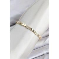 CM Kare Model Zirkon Taşlı VIP Seri Gold Renk Pirinç Kadın Bileklik