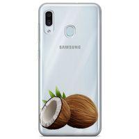 Samsung Galaxy A40 Kılıf Hindistan Cevizi Arka Kapak Koruma Desenli Full Koruyucu