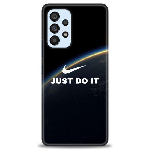 Samsung Galaxy A73 5G Kılıf HD Baskılı Kılıf - Nike Dünya + Tam Ekran Koruyucu