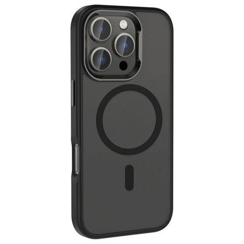 Apple iPhone 16 Pro Kılıf M-safe Şarj Özellikli Parlak Kamera Çerçeveli Zore Kost Kapak