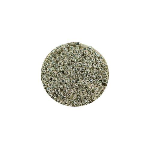 Dökme Cam Kum Boncuk (11/0) 2 mm - 60 Gram -  Gümüş - BNC057