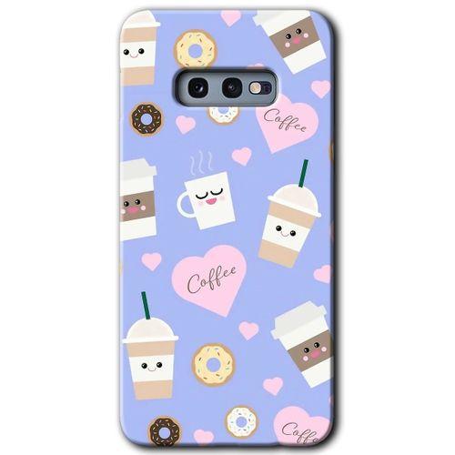 Potkal Hediye Fabrikası Samsung Galaxy S10e Kılıf HD Desen Baskılı Arka Kapak - Coffee Cake