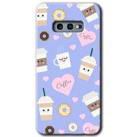 Potkal Hediye Fabrikası Samsung Galaxy S10e Kılıf HD Desen Baskılı Arka Kapak - Coffee Cake