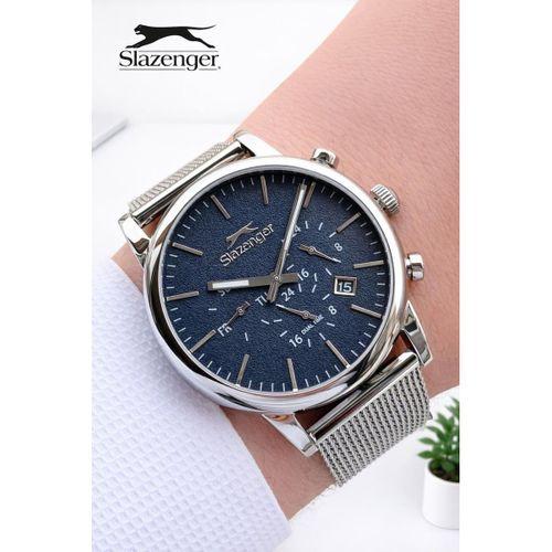 Slazenger İtalyan Tasarım Bileklik Hediyeli 2 Yıl Garantili 10 Atm Çelik Erkek Kol Saat ESH2460.01