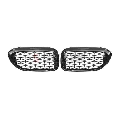 S-Dizayn Bmw 5 Serisi G30/G38 Ön Panjur Böbrek Parlak Siyah Piano Black Diamond Model 2017 Üzeri