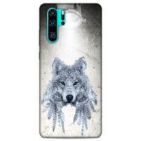 Lopard Huawei P30 Pro Uyumlu Kılıf Tattoo's (48) Bumper Kılıf Kızılderili Kurt
