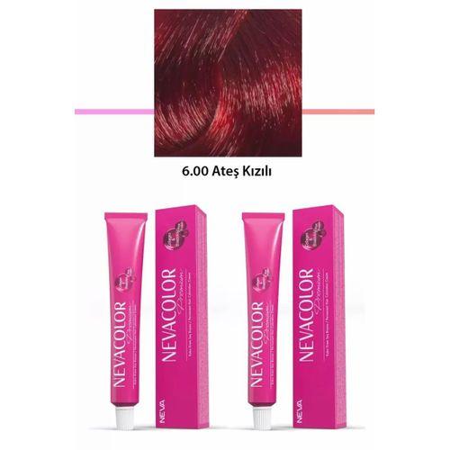 2 li Set Premium 6.00 Ateş Kızılı - Kalıcı Krem Saç Boyası 2 X 50 g Tüp