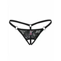 Özel Bölgesi Açık Büyük Beden Siyah Fantezi String