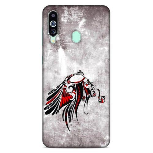 Lopard Samsung Galaxy M40 Uyumlu Kılıf Tattoo's (43) Thin Fit Kılıf Pipolu Kızılderili