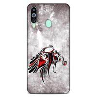 Lopard Samsung Galaxy M40 Uyumlu Kılıf Tattoo's (43) Thin Fit Kılıf Pipolu Kızılderili