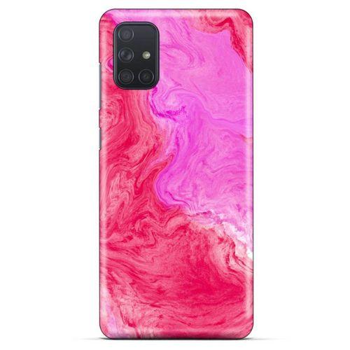 Samsung Galaxy M51 Uyumlu Kılıf Pembe Delisi (11) Tam Koruma Mermer