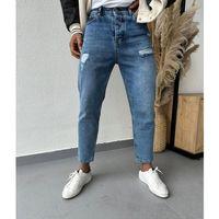 Erkek Cep Yırtık Detaylı Mom Jean