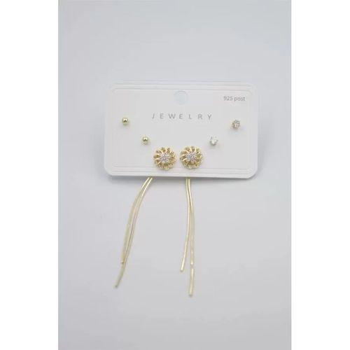 Çoklu Set Küpe - Altın