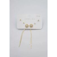 Çoklu Set Küpe - Altın