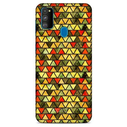 Samsung Galaxy M30s Kılıf Pastel Renkler (46) Core Armor Kılıf Yeşil Sarı