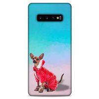 Samsung Galaxy S10 Plus Kılıf Köpek Kıyafetleri (17) Tasarım Kılıf Russian Chihuahua Mont