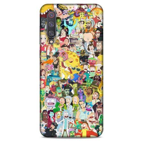 Xiaomi Mi 9 Uyumlu Kılıf Rick And Morty (36) Glitter Kılıf Cop Morty