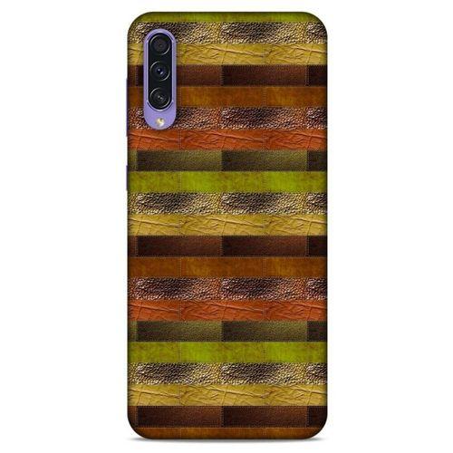 Samsung Galaxy A50s Kılıf Patchwork (48) Bumper Kılıf Kahve Yeşil