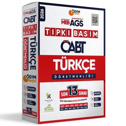 2026 MEB-AGS ÖABT Türkçe Öğretmenliği ÖSYM Tıpkı Basım 13lü Deneme Paketi Dijital Cevaplı